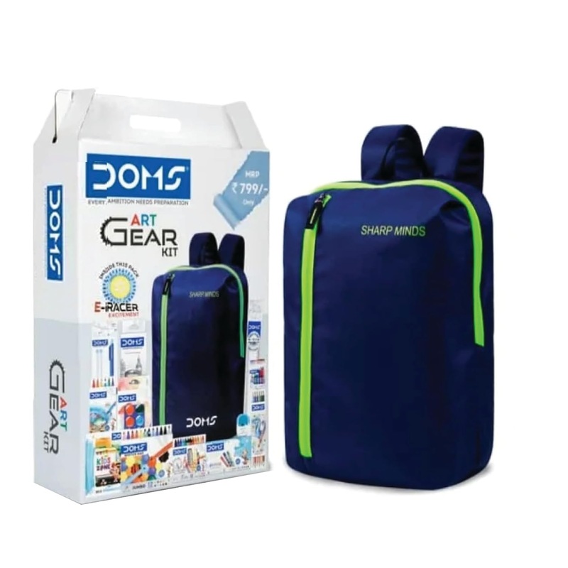 Doms Art Gear Kit With Good Quality Bag Perfect Value Pack | Kit For School Essentials | Gifting Range For Kids Colour Kit