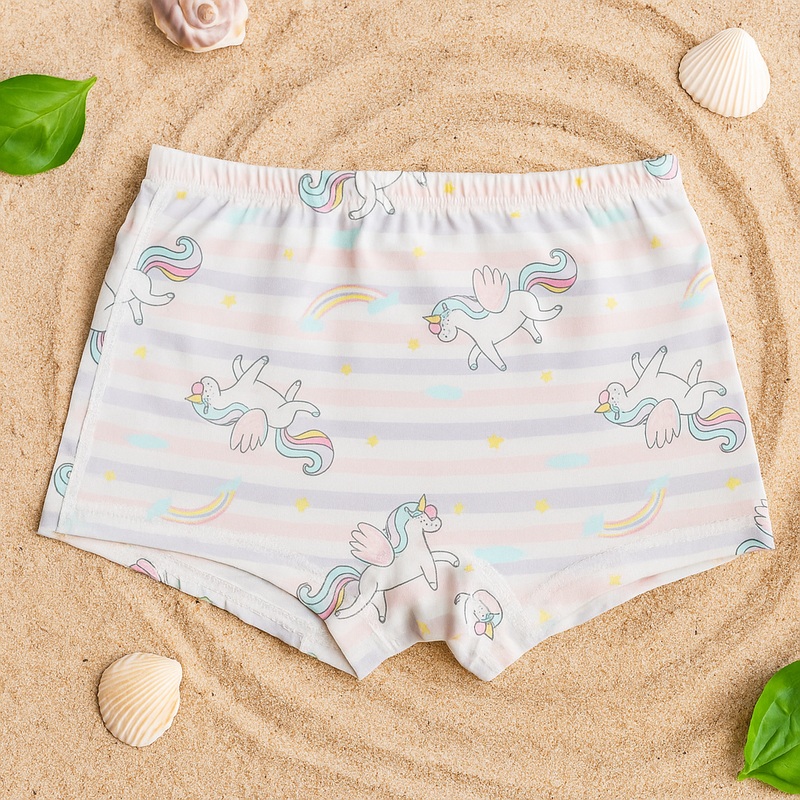 Girls Cotton Boxer Briefs Unicorn Multi Color - Sunshine