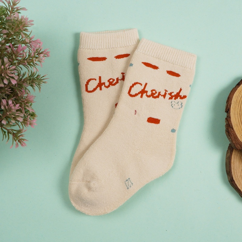 Baby Fleece Socks Off White (1-2 Years) - Sunshine