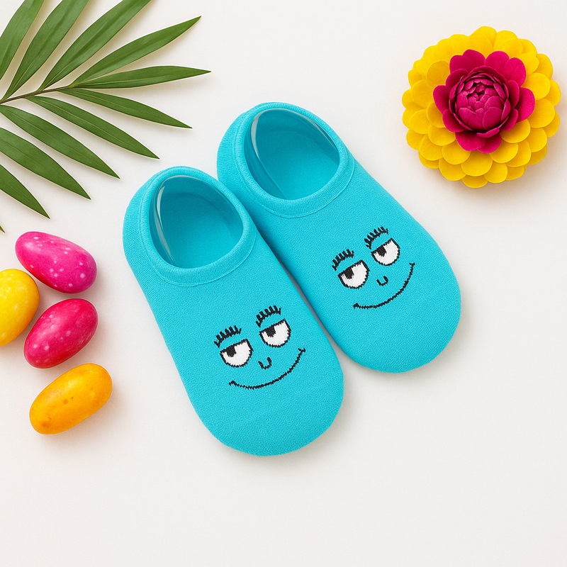 Baby Socks Smiley Blue - Sunshine