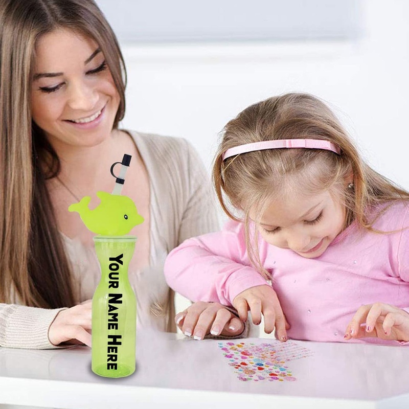 Customize Party Props Birthday Return Gifts For Kids |Animal Shape Straw Sipper Bottle For Kids|Kids Return Gifts For Birthday|Straw Bottle For Kids Multicolor