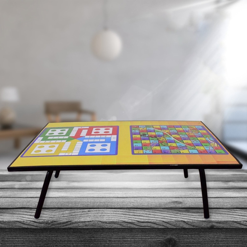 Foldable Multipurpose Mix Design Games Table Board || Bed Study Table (48  28 Cm / 1 Pc)