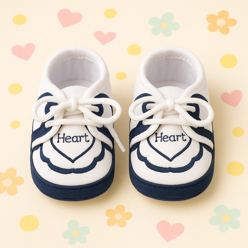Baby Booties Navy Blue (0-6 Months) - Sunshine