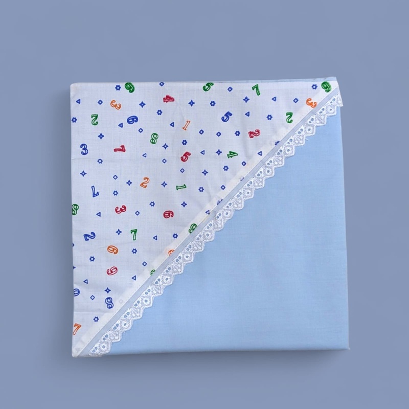 Little Star Baby Wrapping Sheet Polka Dots Blue