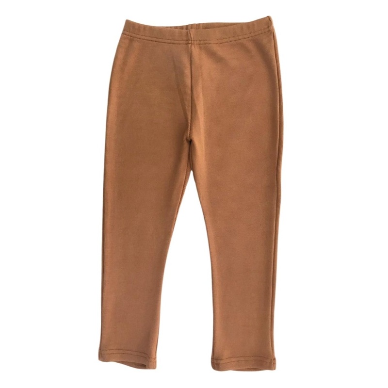 The Nest Brown Ribbed Leggings