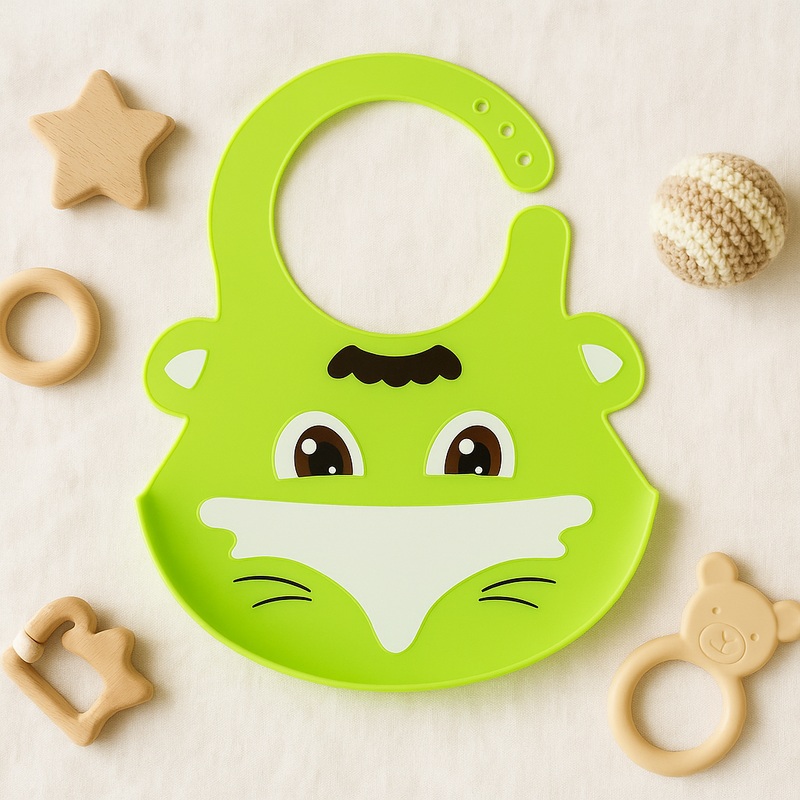 Baby Plastic Bib Green - Sunshine