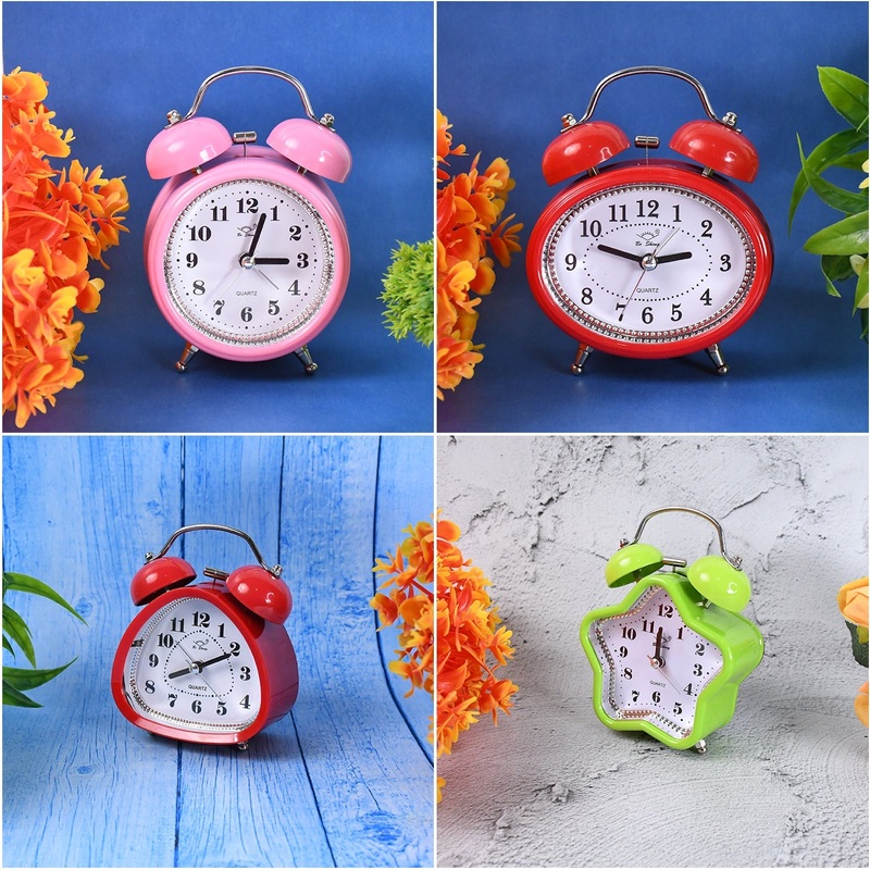 Mini Cute Alarm Clock Small Kids and Students (Mix Design & Color / 1 Pc)