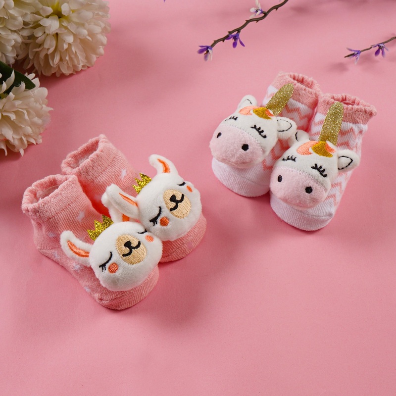 Baby Pack Of 2 Pairs Socks Unicorn Pink - Sunshine