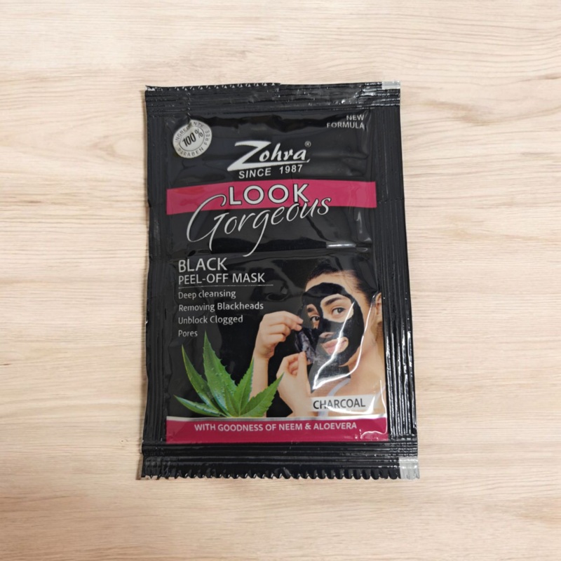 ZOHRA TAN REMOVAL  PEEL-OFF-MASK 20G X 1 POUCH ( Charcoal )