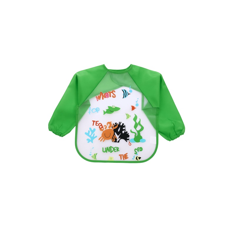 Baby Apron Bib Sea Animals Green - Sunshine