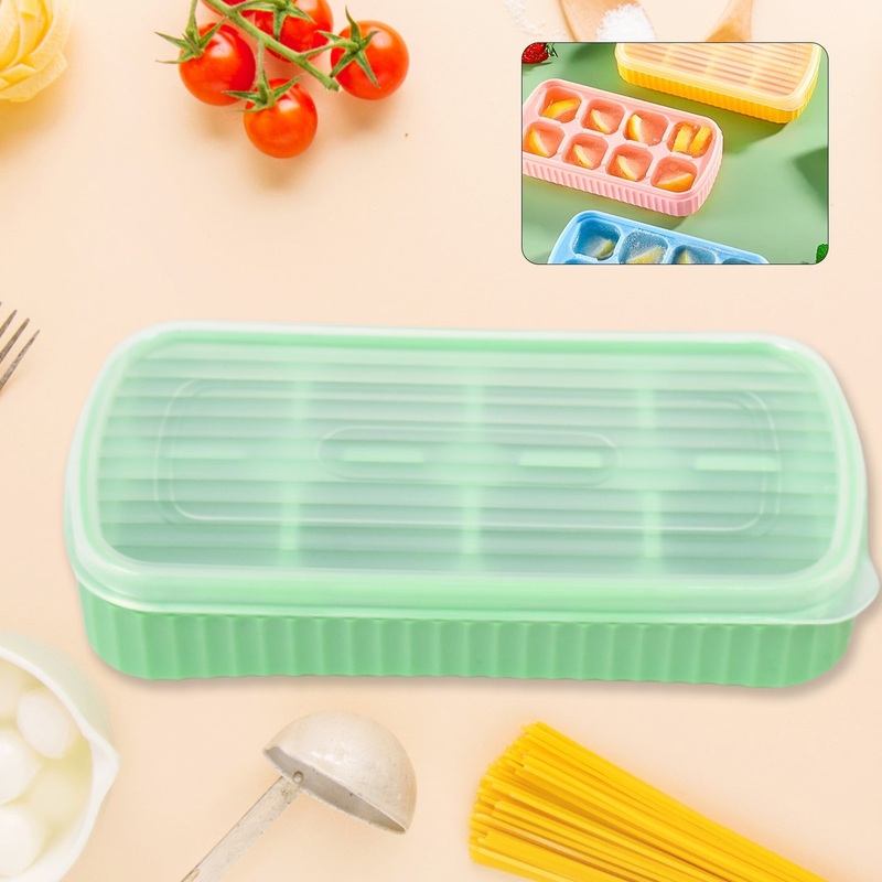 Ice Mold, 8 Grid Food Grade Portable Silicone Ice Tray (1 Pc / 147 Cm)