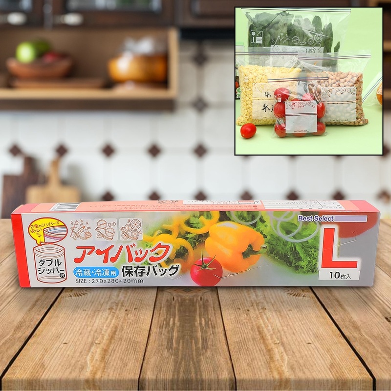 LargeFood Seal Bag | Transparent Fresh Food Bags (10 Pcs Set)