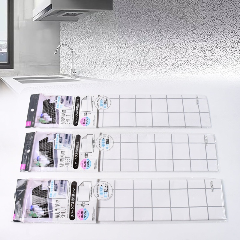 Aluminium Kitchen Wall Sheet Aluminium Without Adhesive (3 Pc / 50x90 Cm)