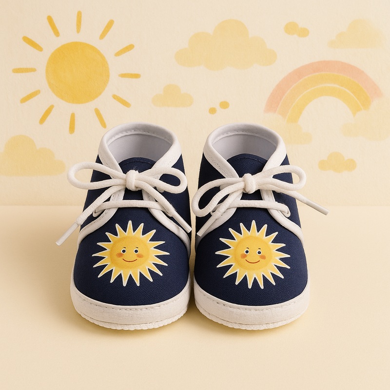 Baby Booties Sun Navy Blue - Sunshine