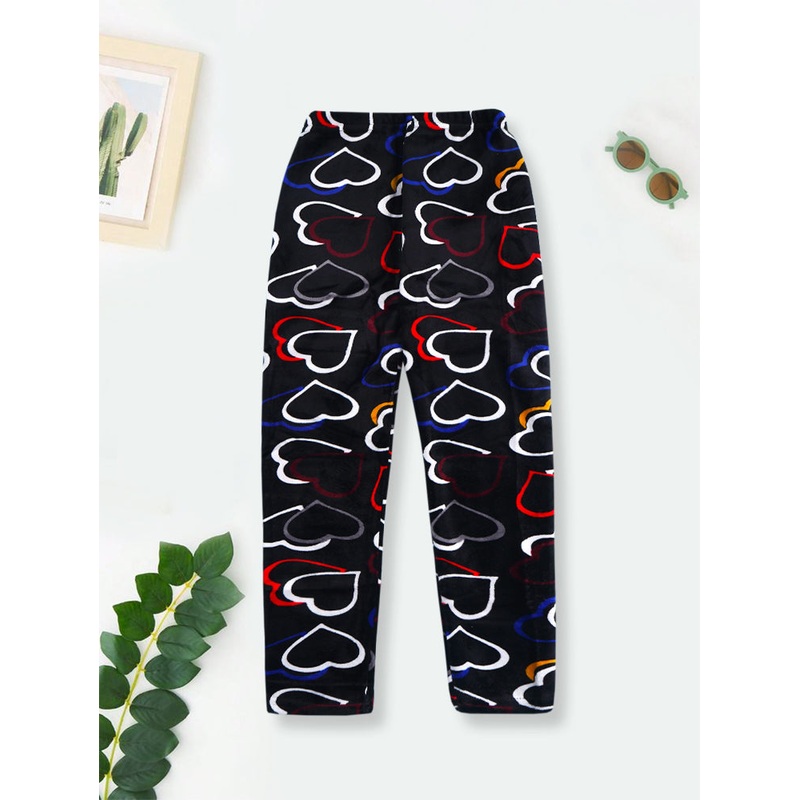 Girls Tights Multicolour Hearts Black - Sunshine