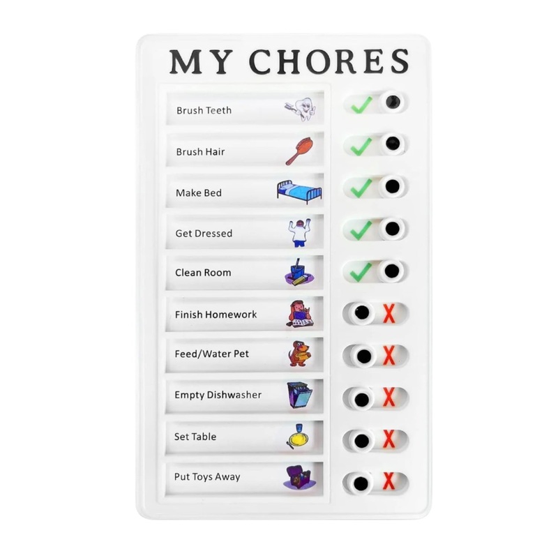 Portable My Chores Home Note Board Management Planning Memo Boards Reminding Time. (Size :- 20x12Cm)