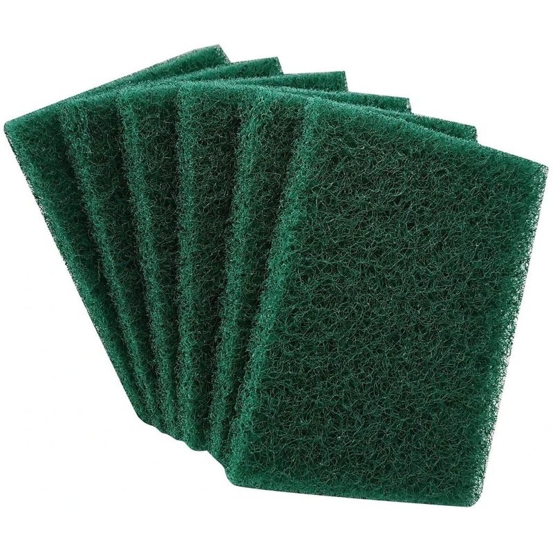 Scrub Sponge Cleaning Pads Aqua Green (Pack Of 6)