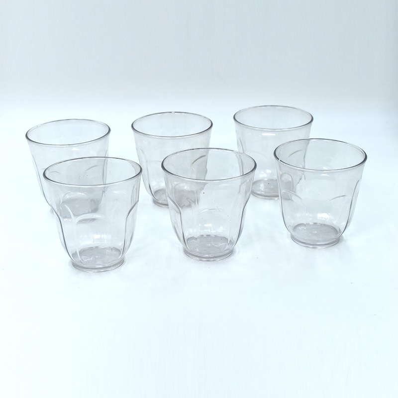 Ganesh Lily glass Break Resistant plastic set of 6Pcs (300 Ml)