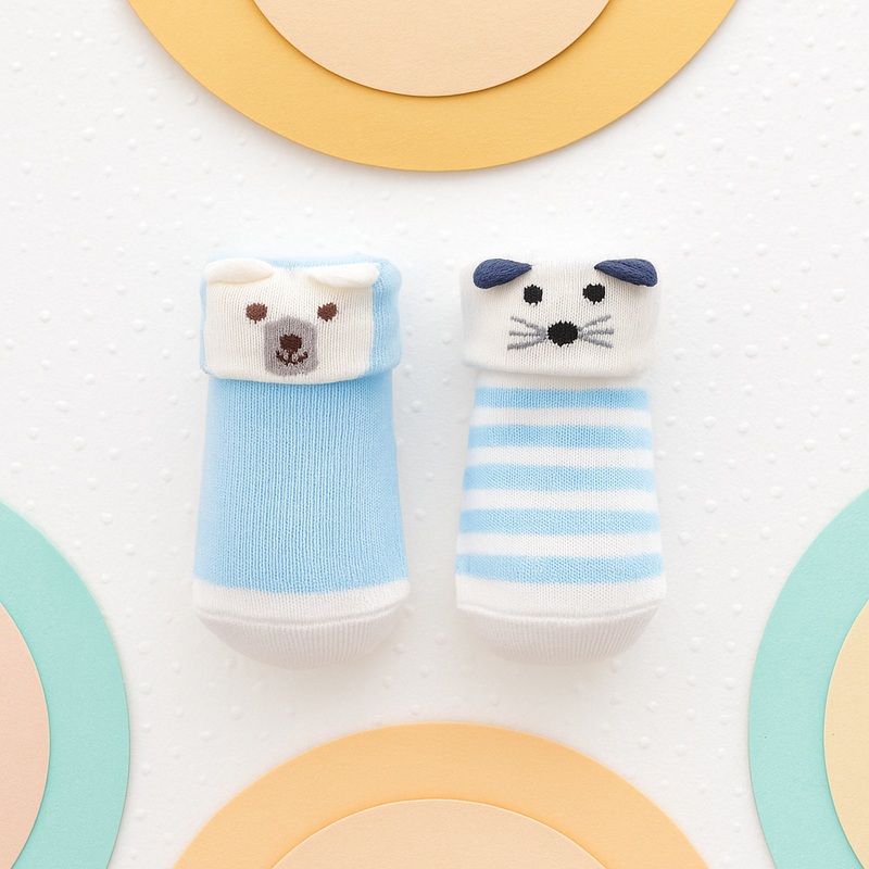 Pack Of 2 Pairs Baby Booties Sky Blue - Sunshine