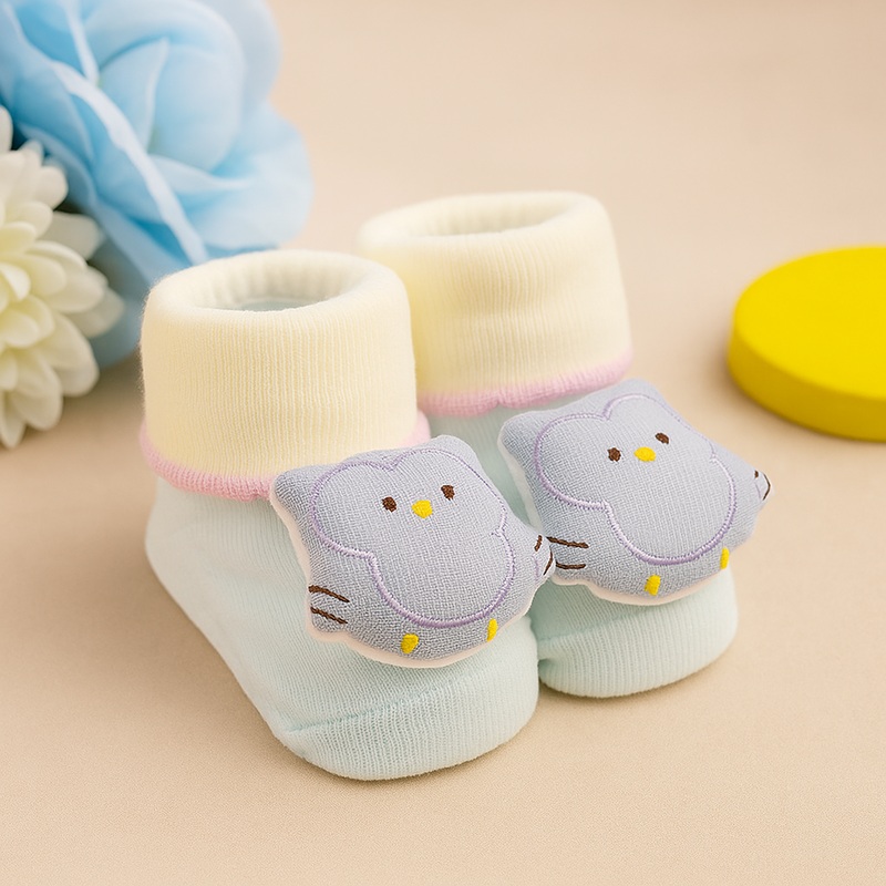 Baby Character Booties Owl Blue - Sunshine