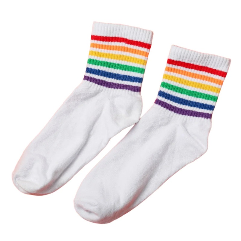 1 PAIR SOCKS PRINTED TRENDY MULTIPLE DESIGNER SOCKS (1 Pc / Mix Design)