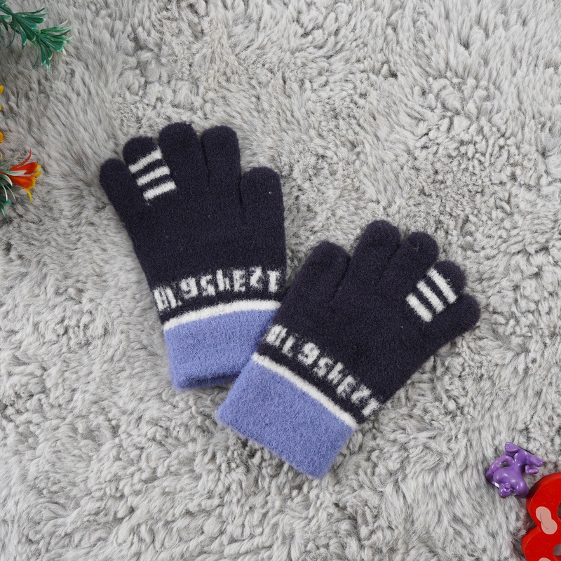 Baby Fleece Gloves Navy Blue & Blue - Sunshine