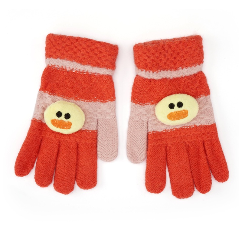 Baby Woolen Gloves Duck Orange - Sunshine