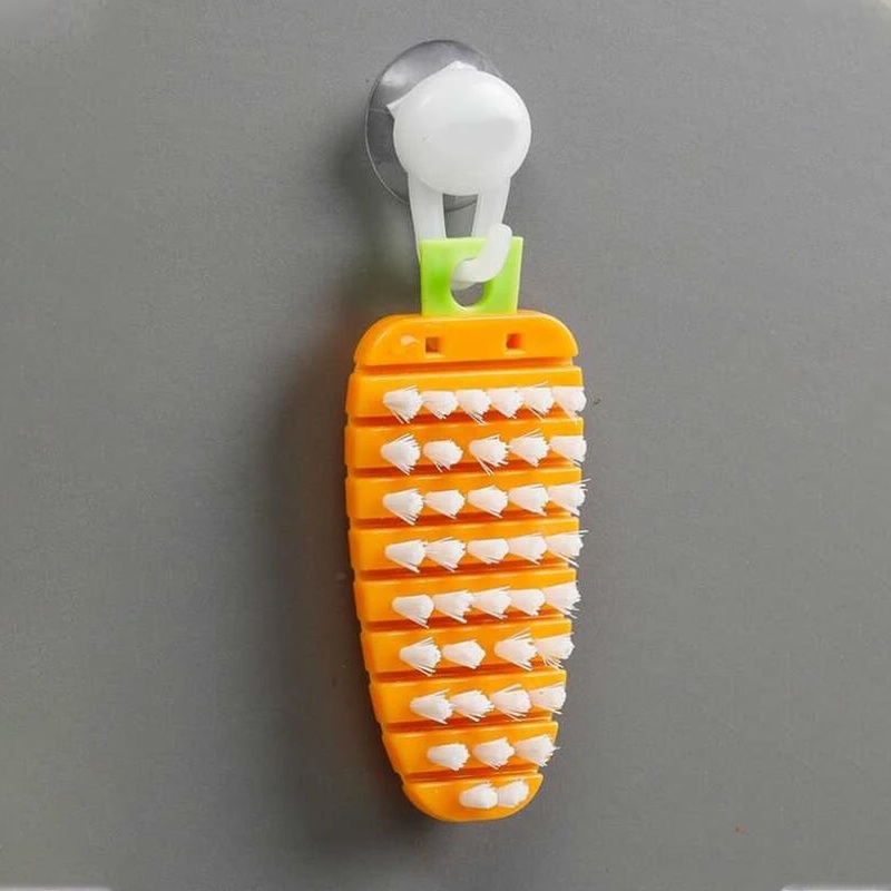Vegetable Scrubbing Brush, Vegetable Scrubber NonToxic Fruit Brush Carrot Shape Vegetable Brush for Potato for Vegetable