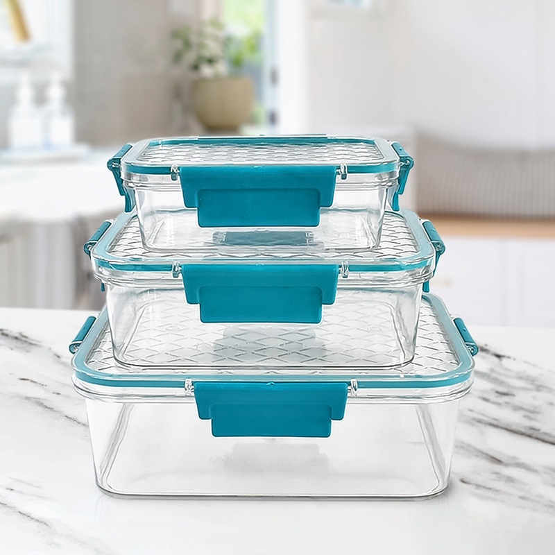 Multipurpose Plastic Containers / Lunch Boxes (3 Pcs Set / 1500, 750, 350 ML Approx)