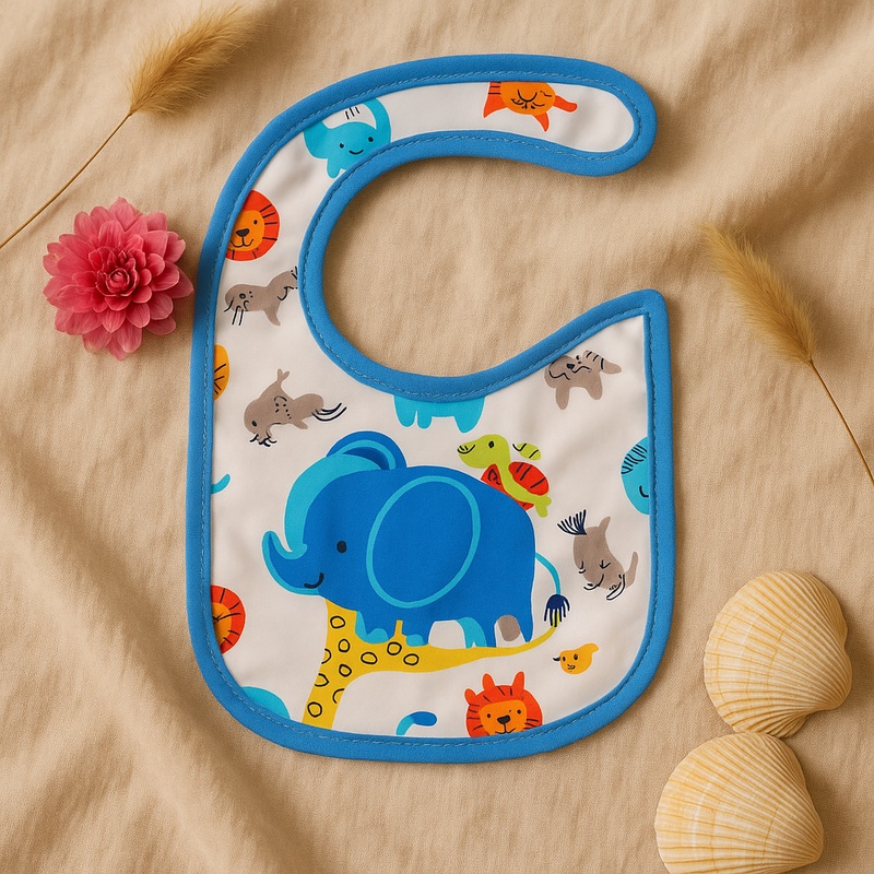 Baby Bib Elephant Blue - Sunshine