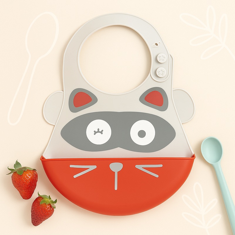Baby Plastic Bib Fox Red - Sunshine