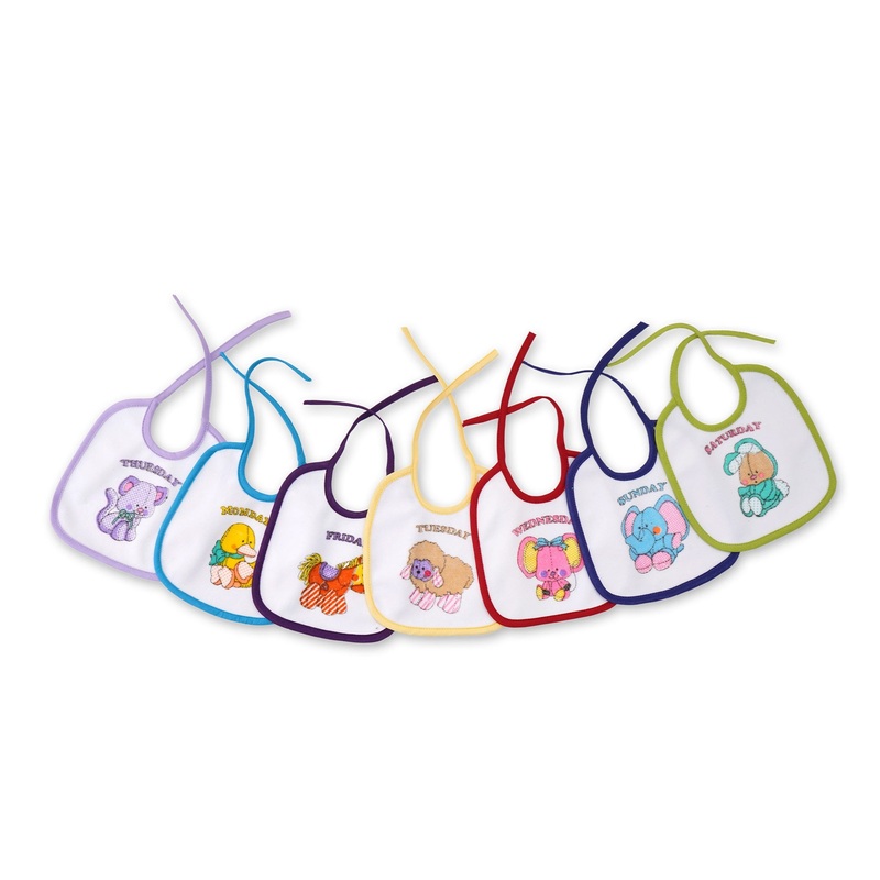Baby Bib Small Pack Of 7 Multicolor - Sunshine