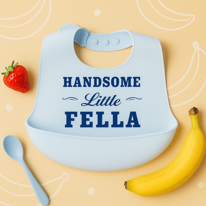 Baby Plastic Bib With Pocket Light Blue - Sunshine