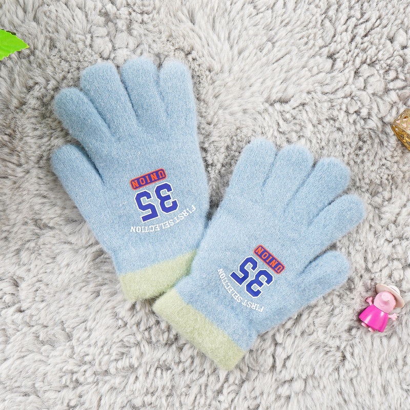 Kids Fleece Gloves Union Sky Blue - Sunshine