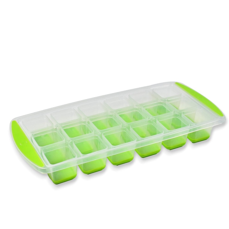 18-Cavity -Up Ice Cube Tray - Flexible Silicone, Easy Release 100% BPA-Free