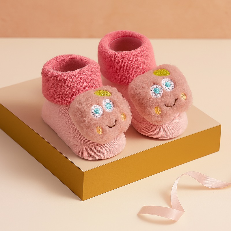 Baby Character Booties Pink (0-6 Months) - Sunshine