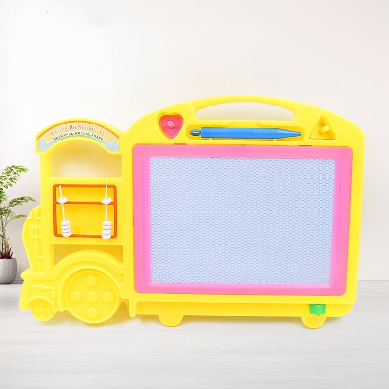 Bus Shape Drawing & Writing Slate Board for Kids (1 pc / 32  21 Cm)
