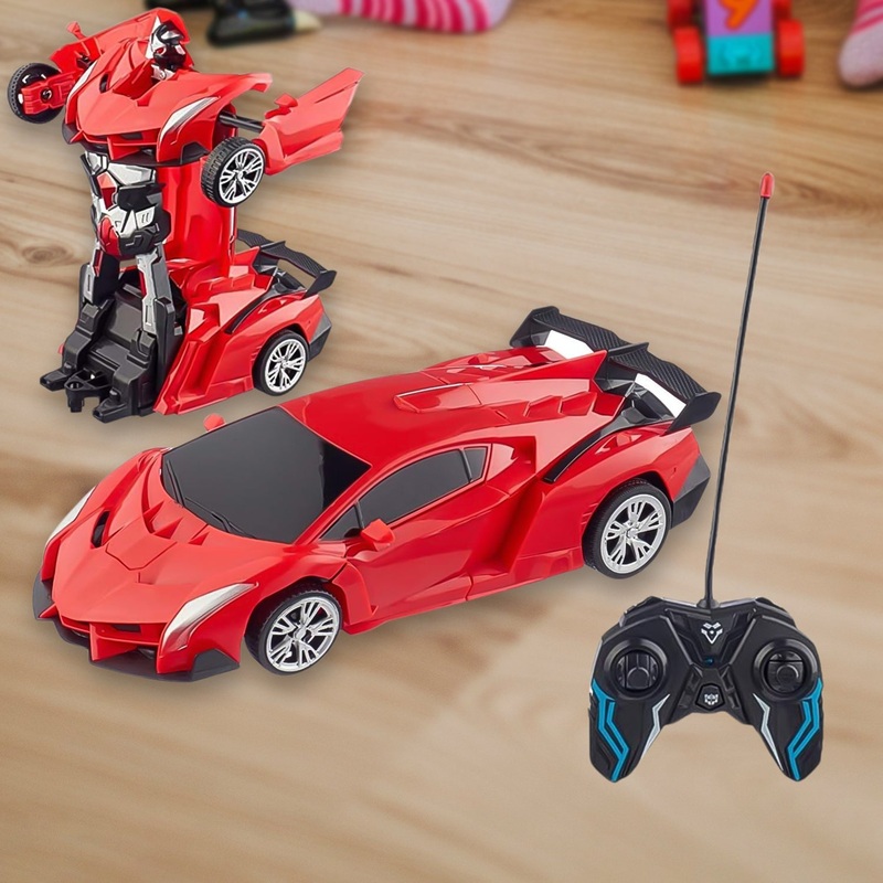 2 In 1 Automatic Robot Converted Remote Control Car With Light Scale 360Drifting Deformation Robot Car Toy Kids Boys, Robot ConvertUnique Toy For Boys (1 Pc)