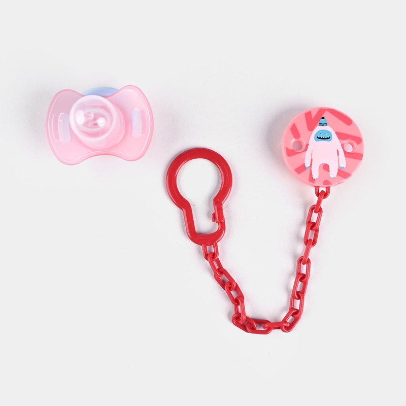 Baby Soother With Soother Chain Red Ml - Sunshine