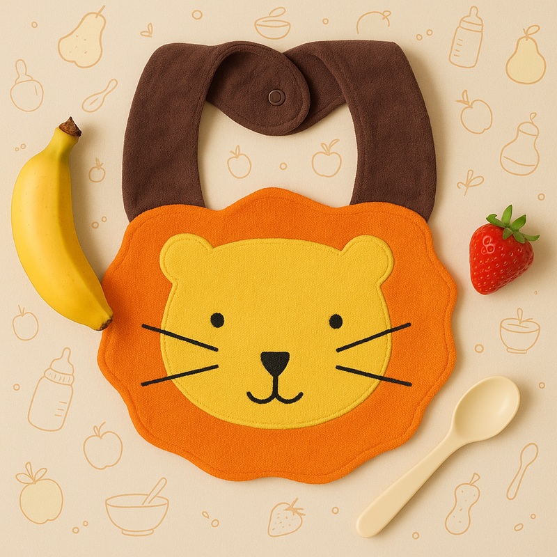 Carters Baby Bib Lion - Sunshine