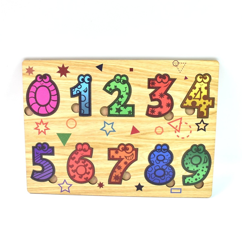 Wooden Number Puzzle Learning Educational Board (1 Set / 2820 Cm)