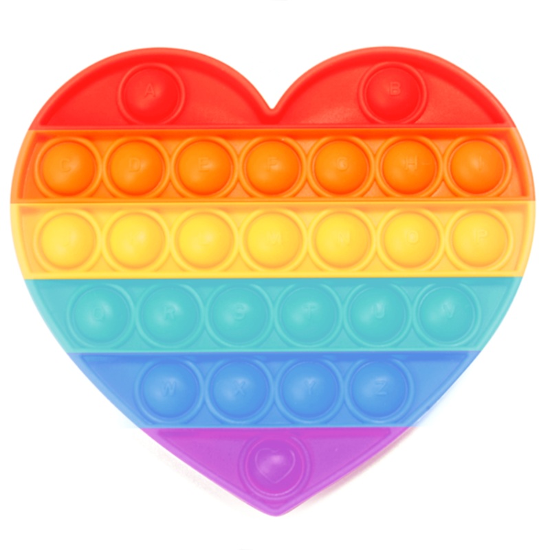 MIX PATTERN RAINBOW COLOR PUSH POP BUBBLE FIDGET SENSORY TOY (ONLY 1PC)