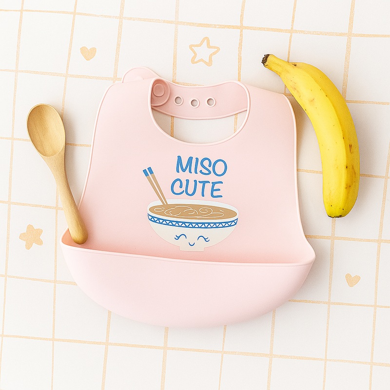 Baby Plastic Bib With Pocket Light Pink - Sunshine
