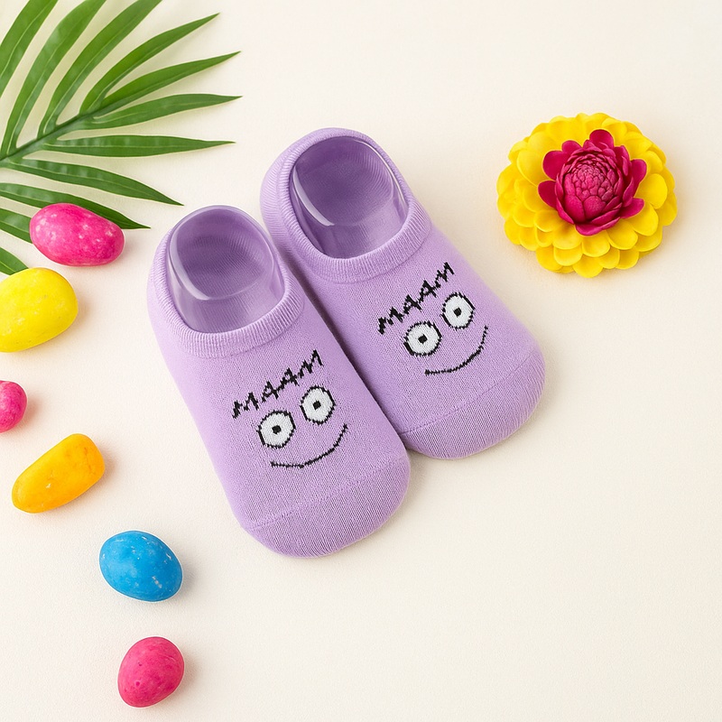 Baby Socks Smiley Purple - Sunshine